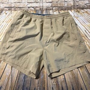 Freeballers Gym Shorts Beige Performance Lined Pockets 5.5” Inseam